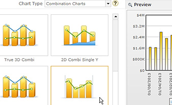 Selecting combination chart